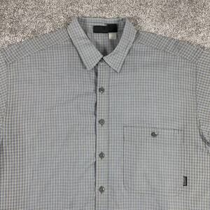 Patagonia Button Up Shirt Mens Large Puckerware Plaid Short Sleeve Outdoors